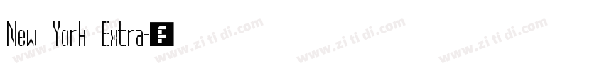 New York Extra字体转换
